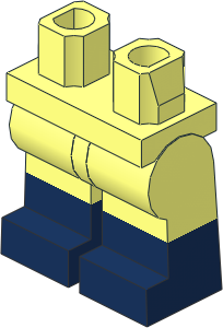 ~Minifig Hips and Legs with Dark Blue Lower Leg Pattern (Obsolete) ~Minifig Hips and Legs with Dark Blue Lower Leg Pattern (Obsolete)