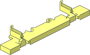 ~Train Track  9V Sleeper Interlocking End Section