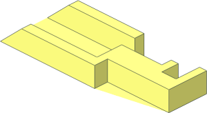 ~Monorail Track Point Bottom Locking - Straight