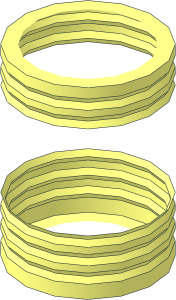 ~Minifig Head Round  1 x  1 x  1.333 Pencil Top without Printed Surfaces