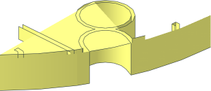 ~Duplo Plate  4 x  8 Round Semicircle Rim Segment