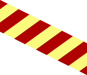 ~Brick  2 x  4 with Red Diagonal Stripes Pattern - Stripes