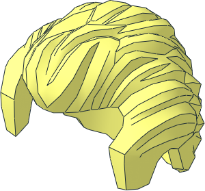 Minifig Hair Short Swept Back with Sideburns and Widow's Peak