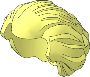 Minifig Hair Swept Back with Widow's Peak, Chin-Length and Bushy in Back