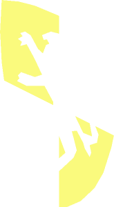 ~Brick  1 x  2 with Lion on Shield - Dark Red Detail