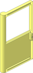 ~Door  1 x  6 x  8 Left with Window without Front Surface