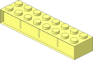 ~Brick  2 x  8 without Front Face