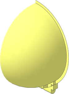 ~Windscreen  6 x  6 x  3 Dome with Hinge without Top-Face - Half