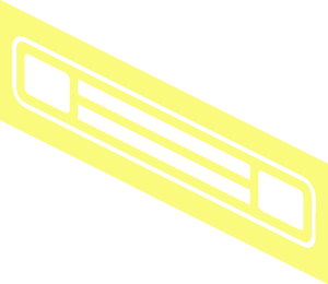 ~Pattern Car Grille for Brick  1 x  4 - Mask
