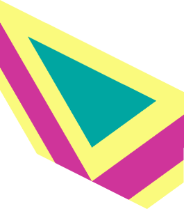 ~Brick  1 x  4 with White Squares, Dark Turquoise Triangles and Dark Pink Lines Pattern - Repeated Section