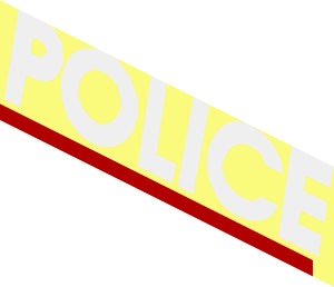 ~White "POLICE" and Red Line Pattern