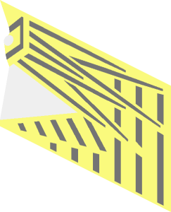 ~Brick  1 x  4 with Bat Head and Metallic Silver Striped Jacket - Half