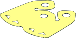 Figure Friends Cape Cloth Short with 2 Bottom Curves and 4 Heart Shaped Holes