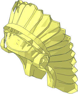~Minifig Headdress Indian Warbonnet - Unpatterned Surfaces