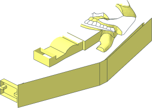 ~Container Minifig Coffin Lid Half without Patterned Areas