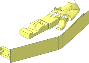~Container Minifig Coffin Lid Half without Patterns