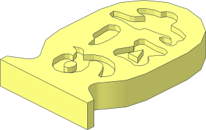 ~Container Minifig Coffin Lid Hieroglyph Cartouche Uncoloured
