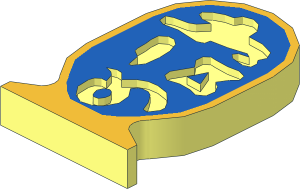 ~Container Minifig Coffin Lid Hieroglyph Cartouche Coloured