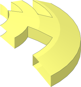 ~Dish  2 x  2 with Angled Bar - Dish  1/4