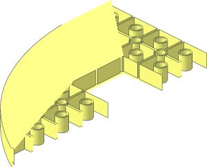 ~Boat Bow Brick 16 x 16 with  4 x  6 Cutout - Half