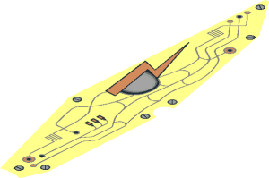 ~Wing Insectoid Large with Arm Hinge with Circuit Pattern