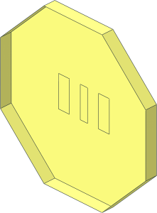 ~Roadsign Clip-on  2 x  2 Octagonal without Pattern Area