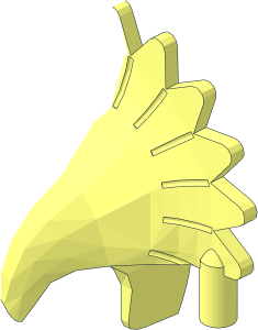 ~Minifig Headdress with Hooked Beak and Feathers - Half