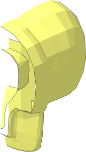 ~Minifig Hood Fur-lined - one half without fur trim