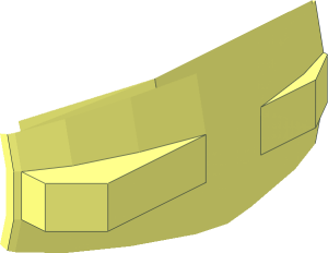 ~Wheel Hard with Treads - Single Tread Section