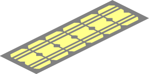 ~Tile  2 x  3 with Clips Horizontal (Thick U-Clips) with Solar Panels Pattern - Panels