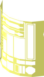 ~Cylinder  2 x  2 x  2 Robot Body with SW Astromech Pattern - Background