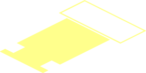 ~Slope Brick 18  4 x  2 with Orange/Grey Rectangles - Orange