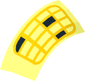 ~Minifig Helmet Star Wars Rebel Pilot - Yellow Grid Pattern