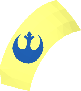 ~Minifig Helmet Star Wars Rebel Pilot - Blue Rebel Logo Pattern