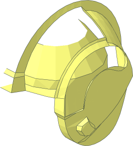 ~Minifig Helmet Star Wars Rebel Pilot - Half