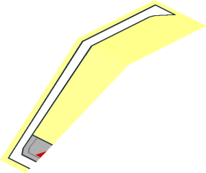 ~Windscreen  4 x  7 x  1.667 with SW Red Triangle Pattern - Half