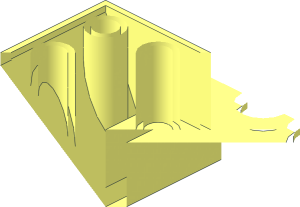 ~Slope Brick 65  6 x  6 x  2 Inverted Quadruple - 1/8 Section
