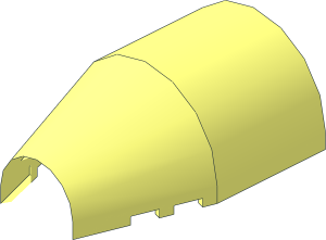 ~Windscreen  4 x  7 x  2 Round Rear Arch