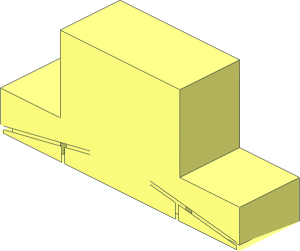 ~Support  8 x 18 x  3 Stanchion Base End
