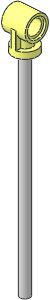 Technic Pneumatic Cylinder  1 x 11 Piston Head and Rod