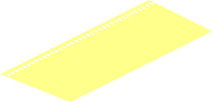 ~Car Track 32 x 16 x  1 Straight with White Centre Stripe Pattern - Quarter