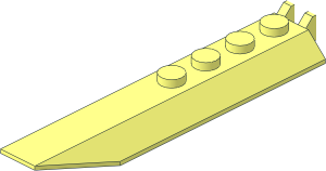 ~Hinge Plate  1 x  8 with Angled Side Extensions