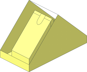 ~Slope Brick 45  2 x  1 Double Without Front Faces