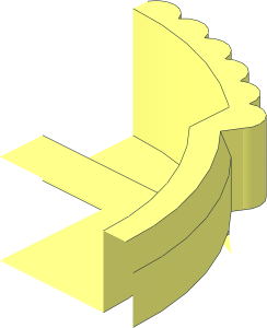 ~Turntable  4 x  4 Locking with Grooved Base - Top Quarter