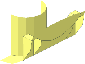 ~Hinge Arm Locking - Centre Body with Hole - 1/4