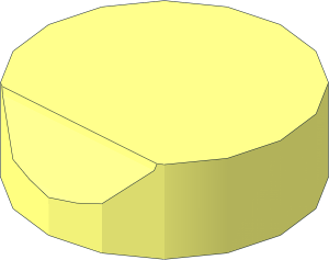 ~Car Base  4 x 10 x  1.333 - Stud with  1 Chamfer