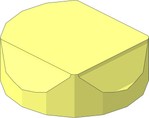 ~Car Base  4 x 10 x  1.333 - Stud with  3 Chamfers