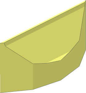 ~Car Base  4 x 10 x  1.333 - Stud with Chamfered Side