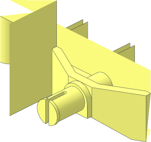 ~Car Base  4 x  8 x  1.333 with Studs on Side - Wheel Pin