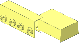 ~Car Base  4 x  8 x  1.333 with Studs on Side - Side and End